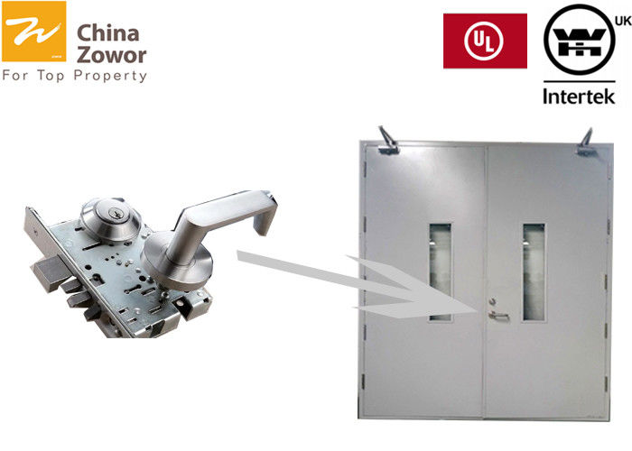 Weißes Grau 2100 x 2400-Millimeter-Stahlbrandschutz-Tür mit Glas 2