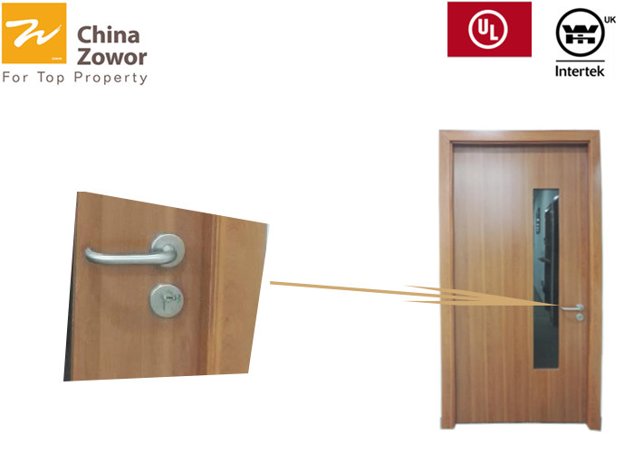 Hölzerne feuerfeste Innentür FD30 mit vertikalem Glas für Innenraum